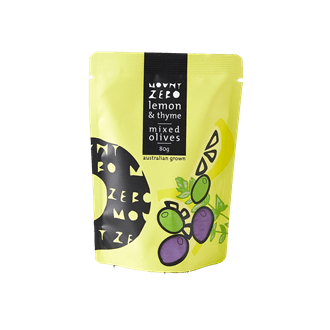 Lemon & Thyme Mixed Marinated Olive Pouches (80g) - Cheese Therapy