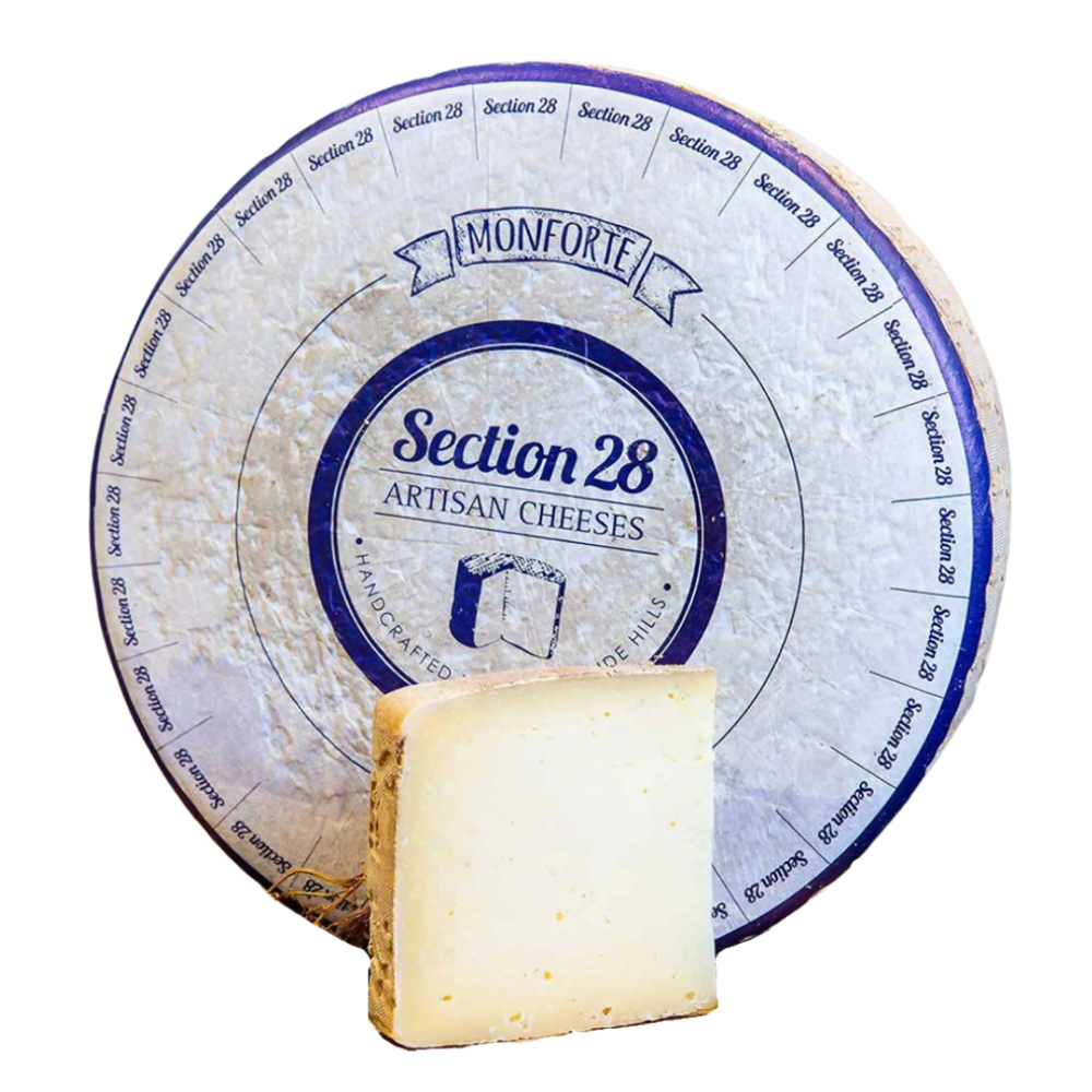 Monforte Handcrafted Raw Milk Cheese | Section28 | Available in 1.75kg Quarter Wheel, 3.5kg Half Wheel & 7kg Whole Wheel