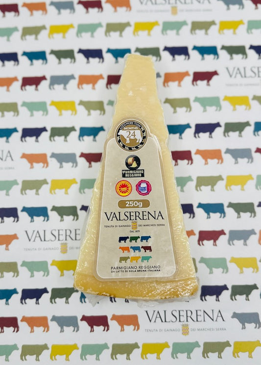 Valserena Parmigiano Reggiano Solo di Bruna | 250g, 24 Month Aged | Premium Italian Cheese